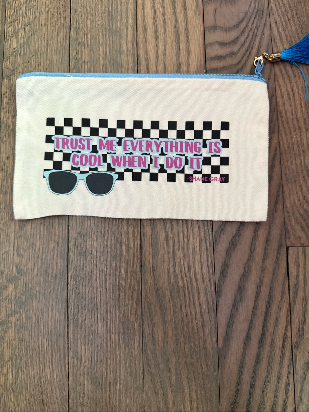 Camp Rock Shane Gray Canvas Zipper Pouch